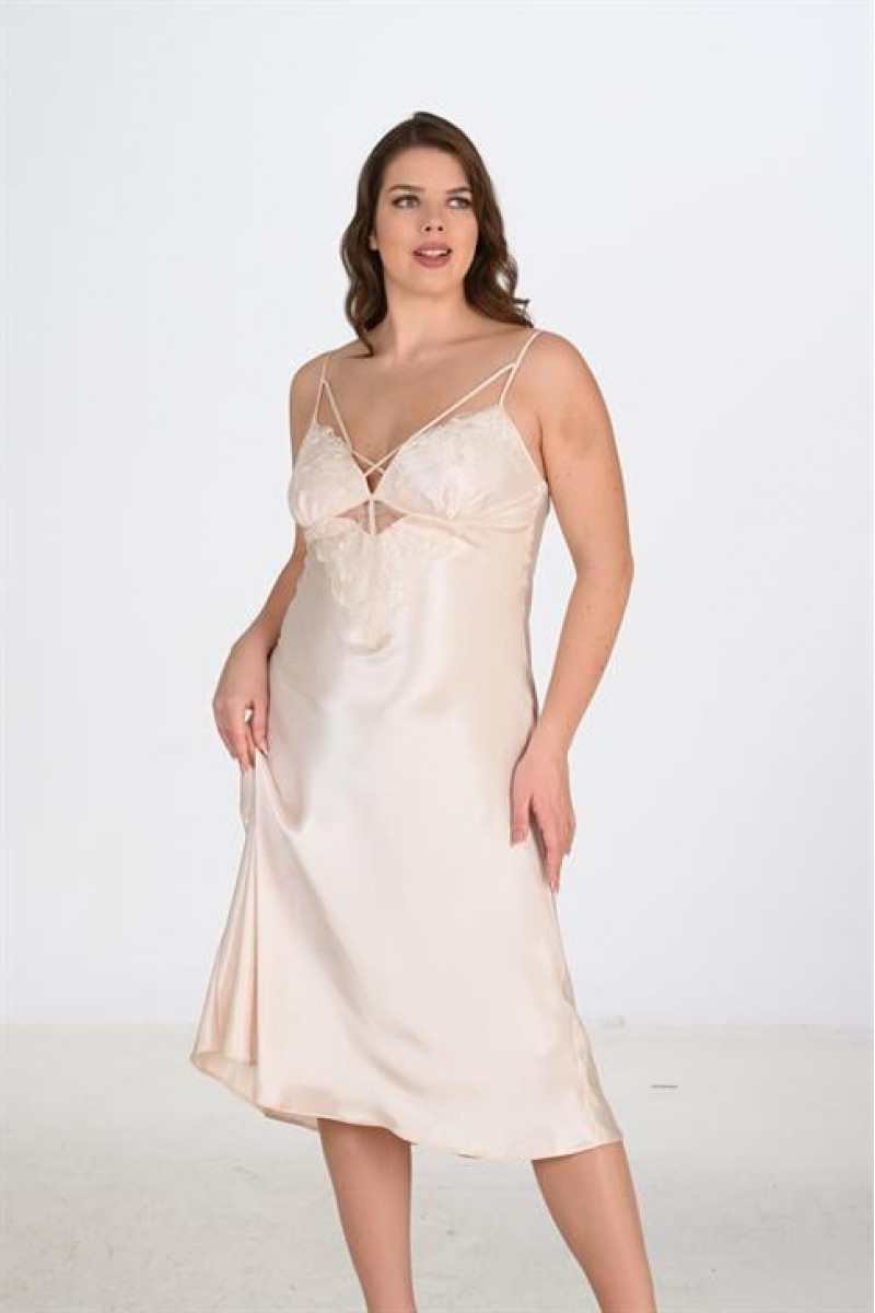 Ahu 2li Fildişi Sabahlık Takımı Bigsize 6222