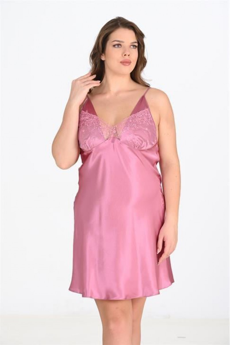 Ahu 2li Gülkurusu Sabahlık Takımı Bigsize 6204