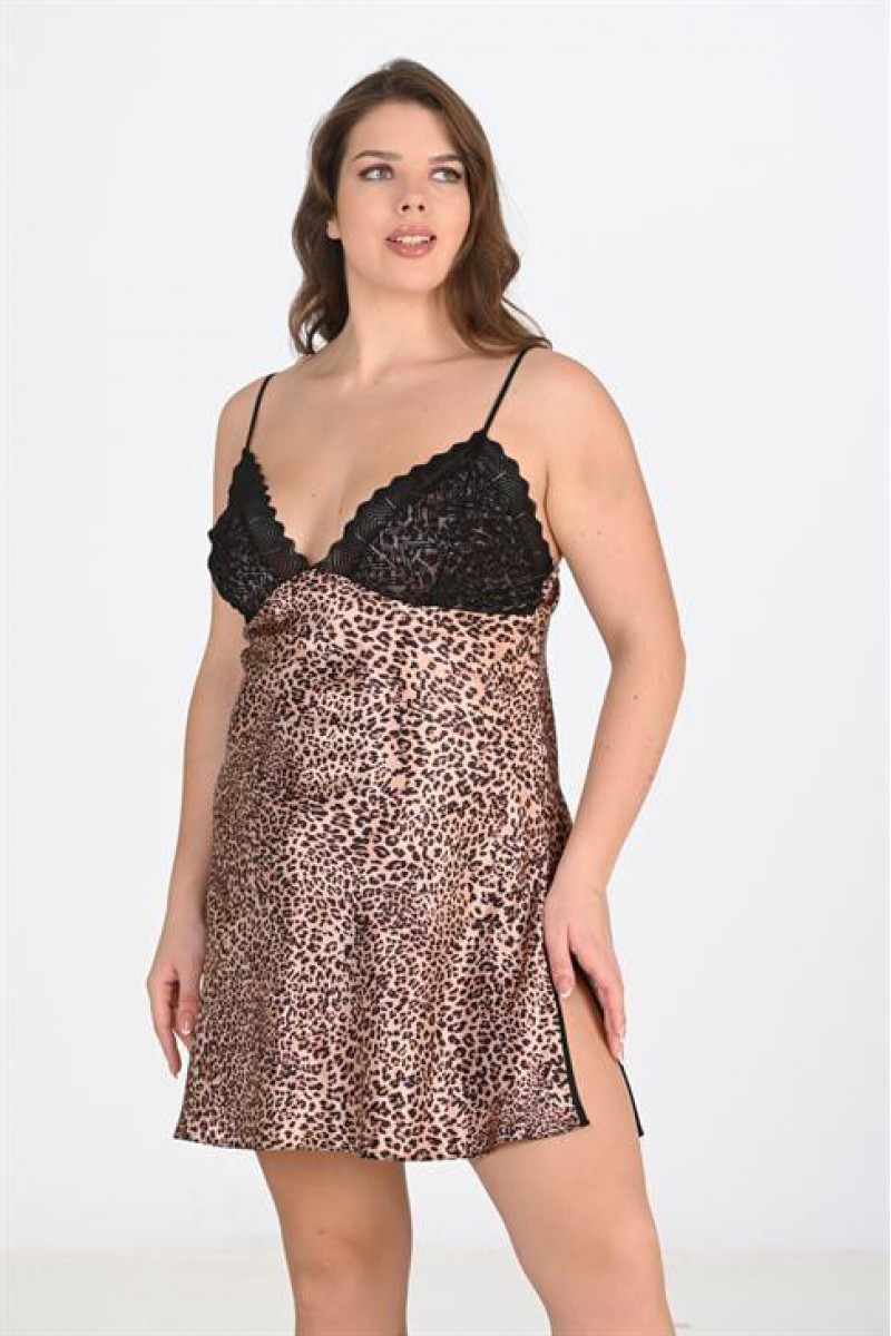 Ahu 2li Leopar Sabahlık Takımı Bigsize 6203