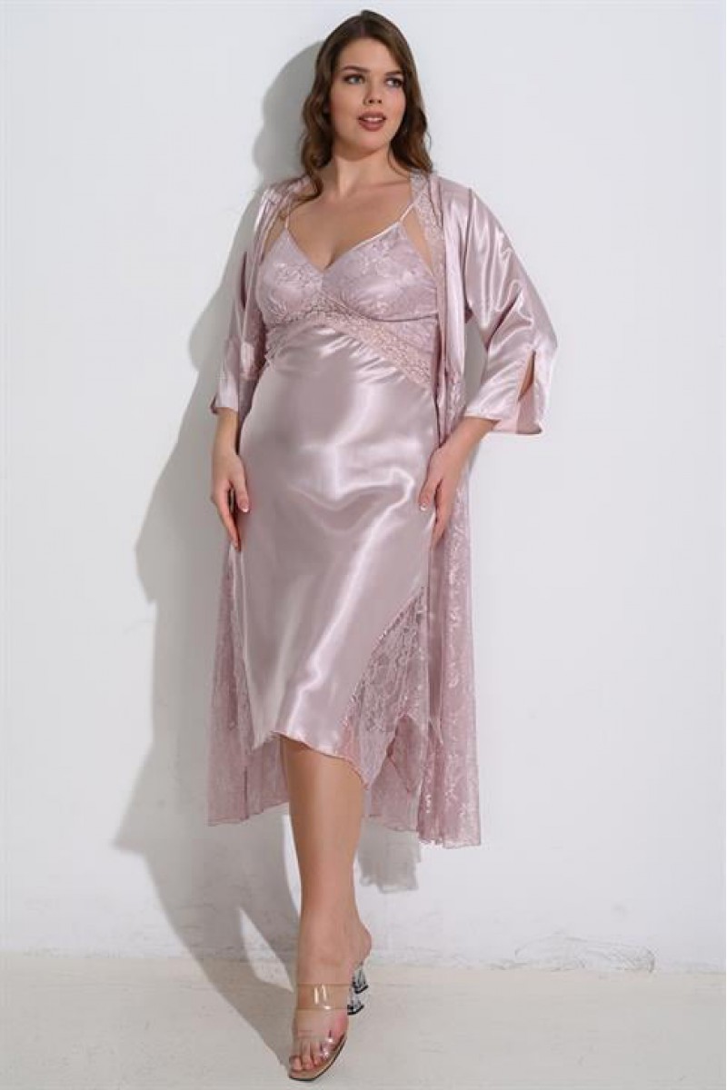 Ahu 2li Pudra Sabahlık Takımı Bigsize 6220