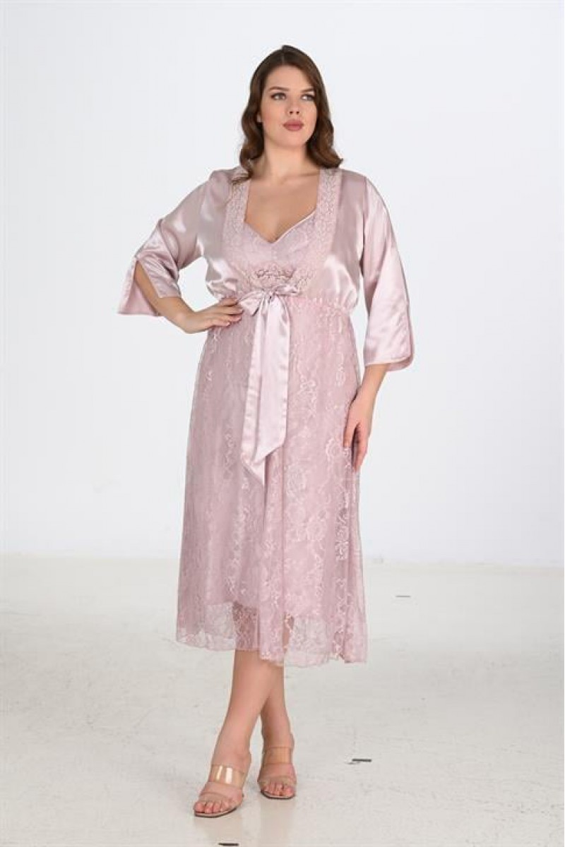 Ahu 2li Pudra Sabahlık Takımı Bigsize 6220