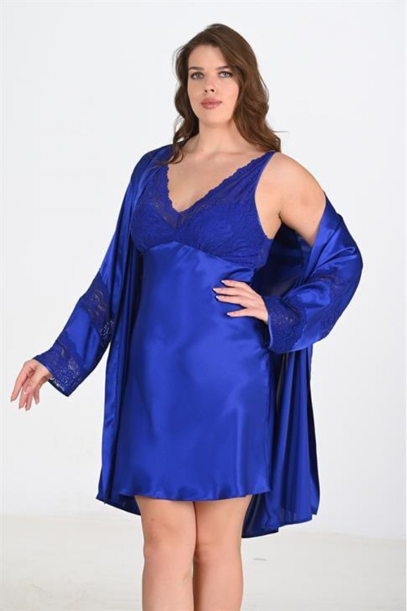 Ahu 2li Saks Sabahlık Takımı Bigsize 6211
