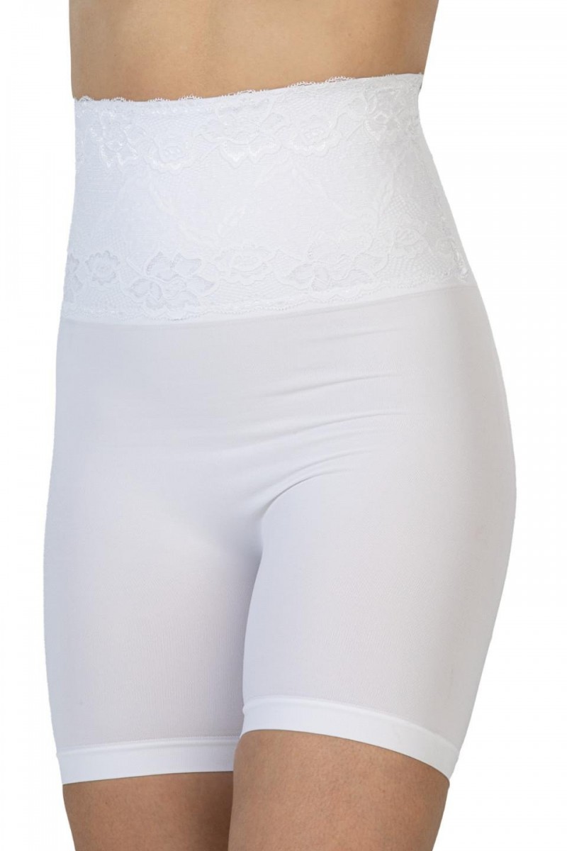 Arias Closet Beyaz MI Emay 2091 Önü Dantelli Yüksek Bel Boxer Korse Arias Closet Beyaz MI Emay 2091 Önü Dantelli Yüksek Bel Boxer Korse