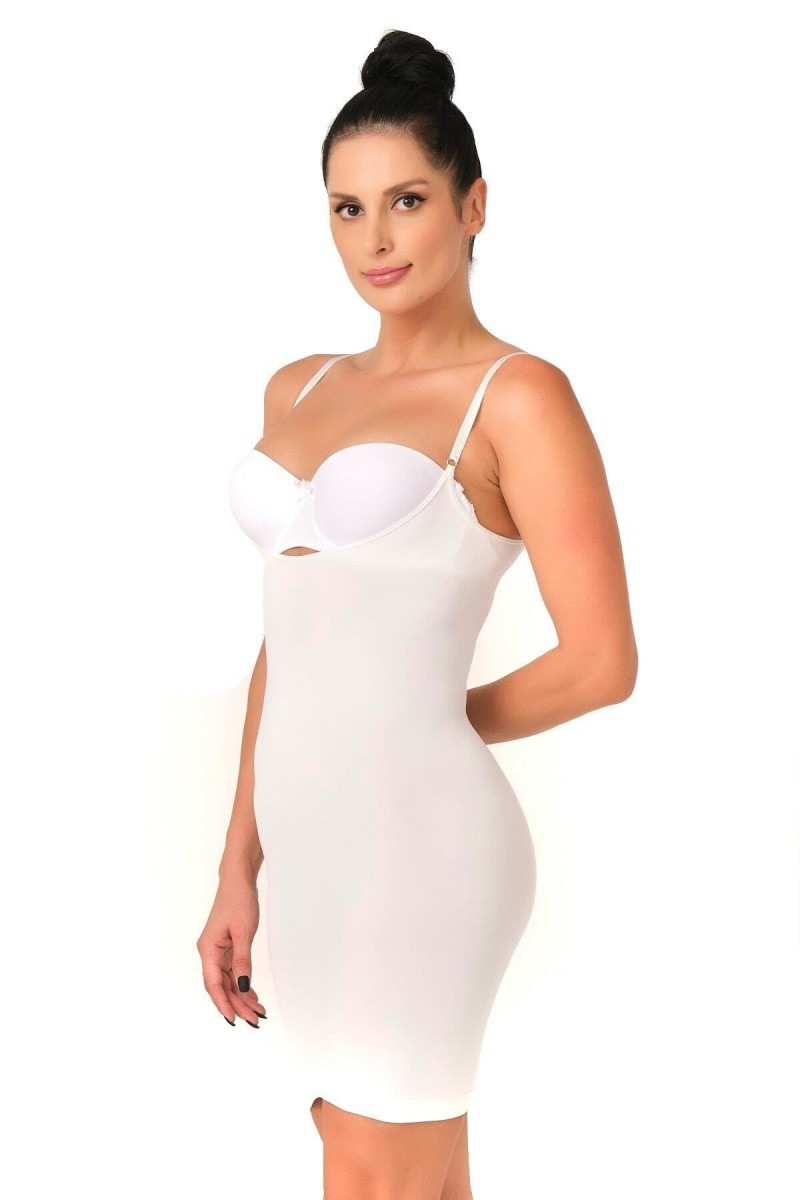 Arias Closet Beyaz MI Emay 5060 Göğsü Açık Elbise Korse Arias Closet Beyaz MI Emay 5060 Göğsü Açık Elbise Korse