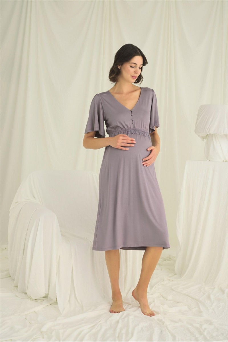 Arias Closet Dantelli Önü Düğmeli Hamile Lohusa Gecelik Arias Closet Dantelli Önü Düğmeli Hamile Lohusa Gecelik
