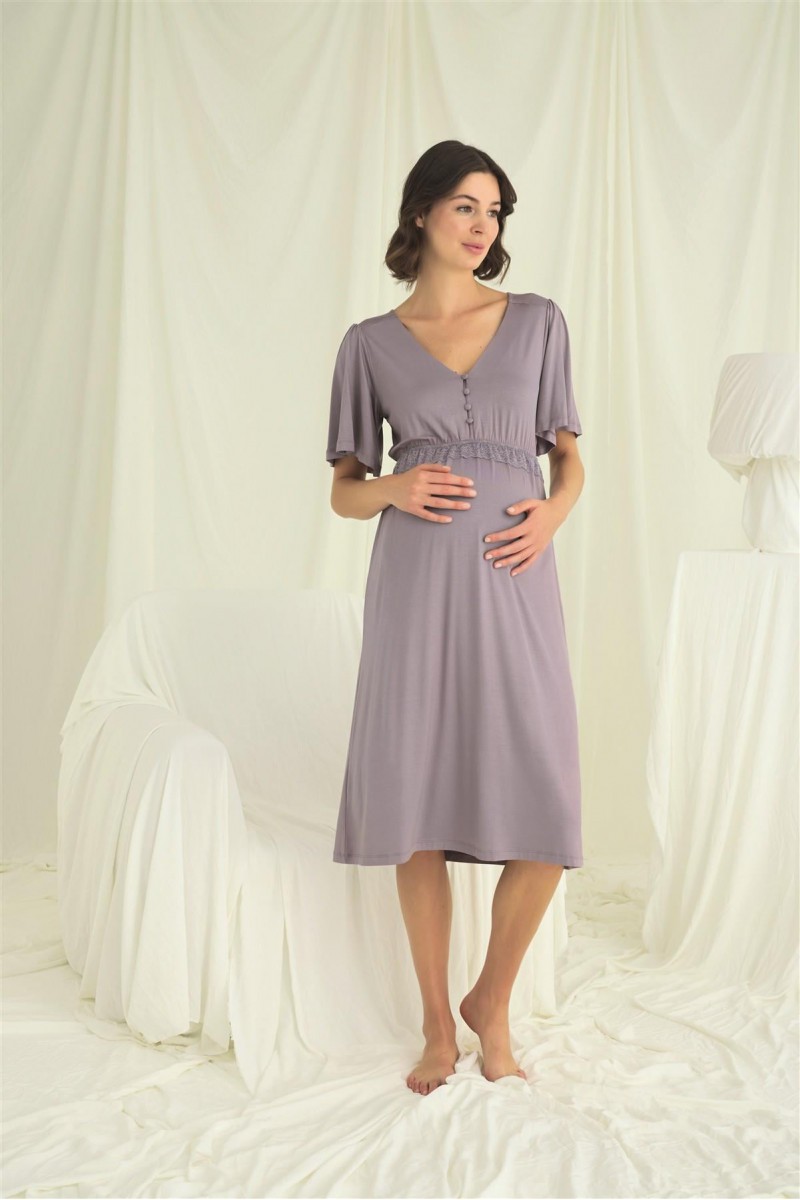 Arias Closet Dantelli Önü Düğmeli Hamile Lohusa Gecelik Arias Closet Dantelli Önü Düğmeli Hamile Lohusa Gecelik