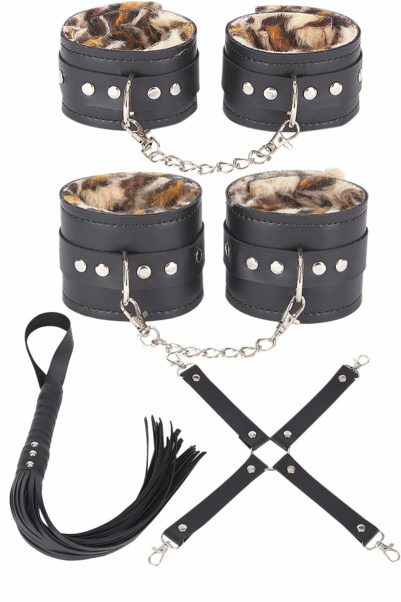 İçi Tüğlü Deri Leoparlı 4 Li Harness Set 700415