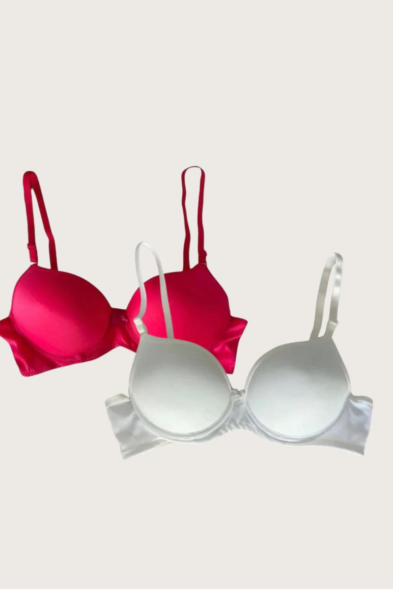 Arias Closet Kırmızı-Beyaz 2li Mikro Kumaş Push Up Dolgulu Balenli Günlük Destekli Sütyen Arias Closet Kırmızı-Beyaz 2li Mikro Kumaş Push Up Dolgulu Balenli Günlük Destekli Sütyen