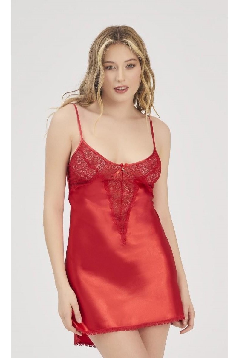 MOONLIGHT 329 KIRMIZI SATEN GECELİK