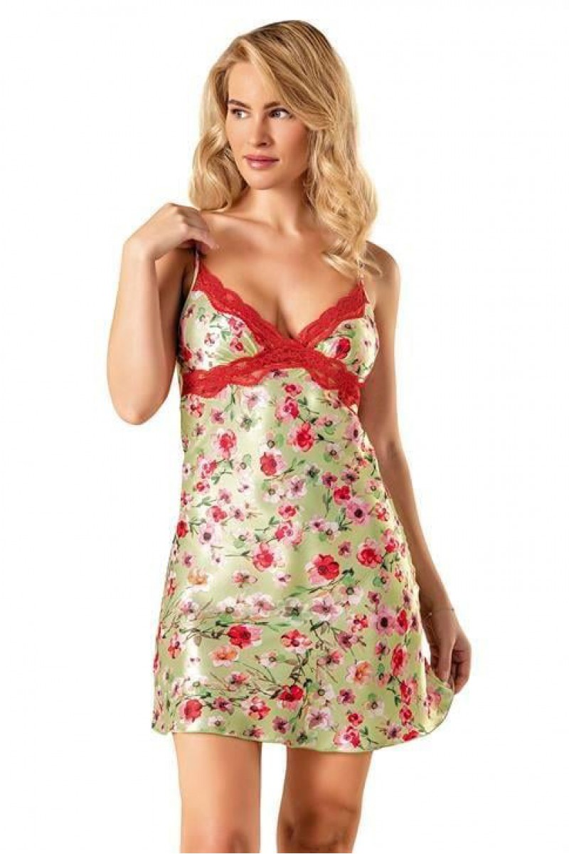 Primoda Desenli Saten Gecelik 8148 Primoda Desenli Saten Gecelik 8148