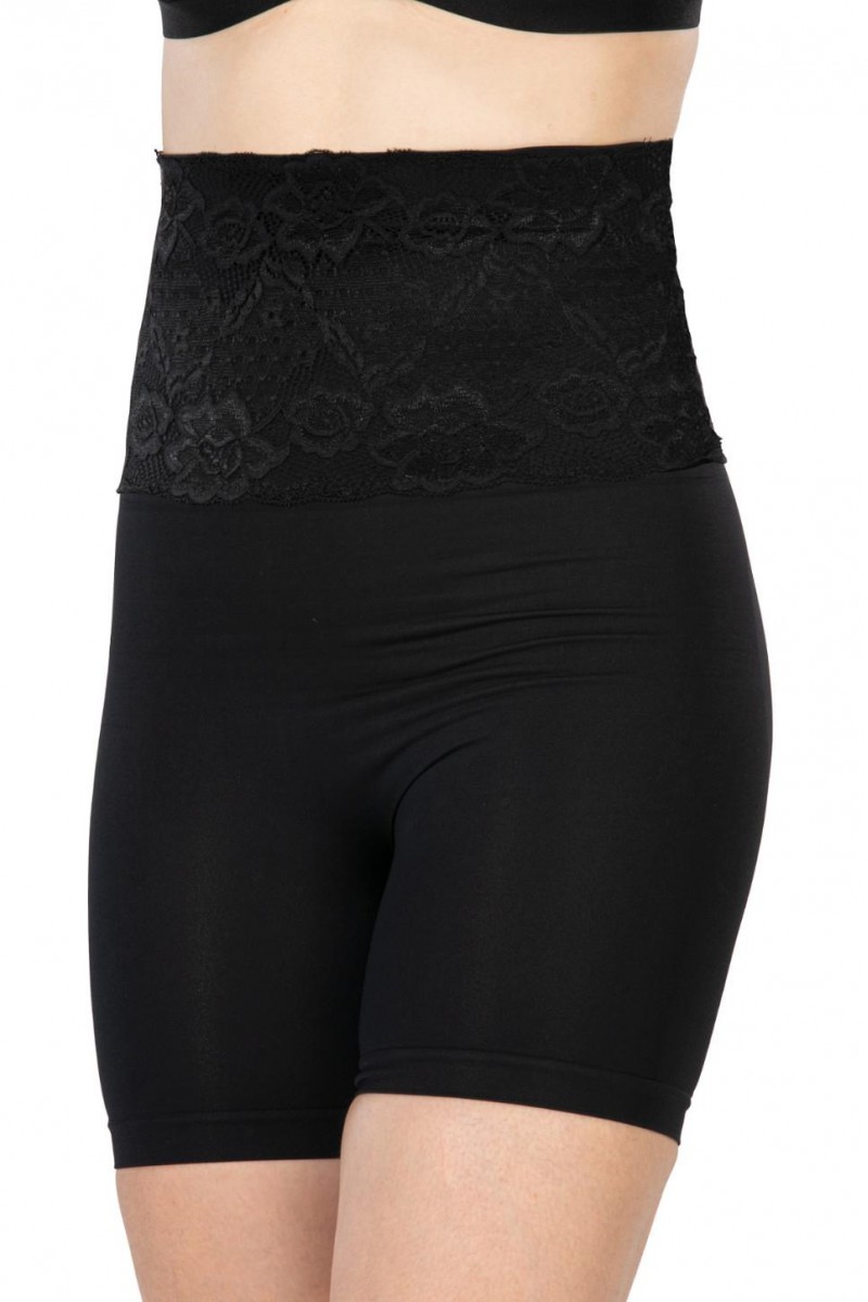Arias Closet Siyah MI Emay 2091 Önü Dantelli Yüksek Bel Boxer Korse Arias Closet Siyah MI Emay 2091 Önü Dantelli Yüksek Bel Boxer Korse
