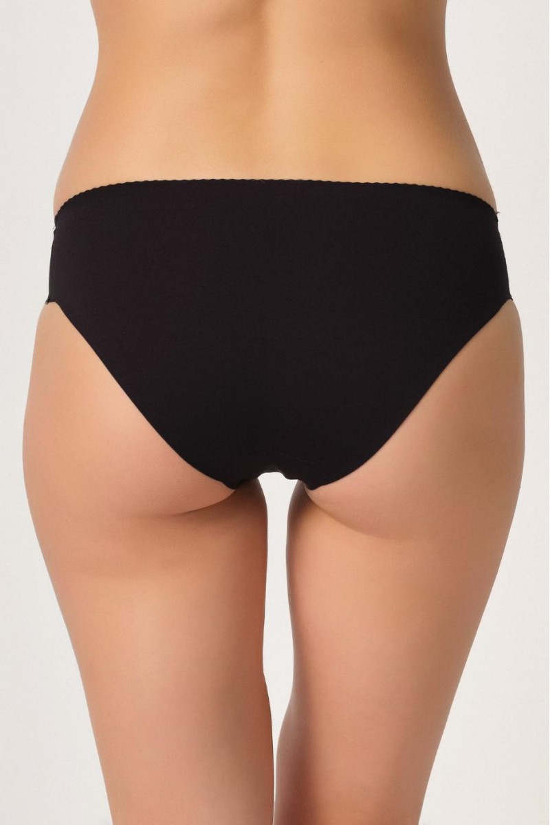 Arias Closet Siyah MI Emay 2701 Lazer Kesim Toparlayıcı Düşük Bel Külot Korse