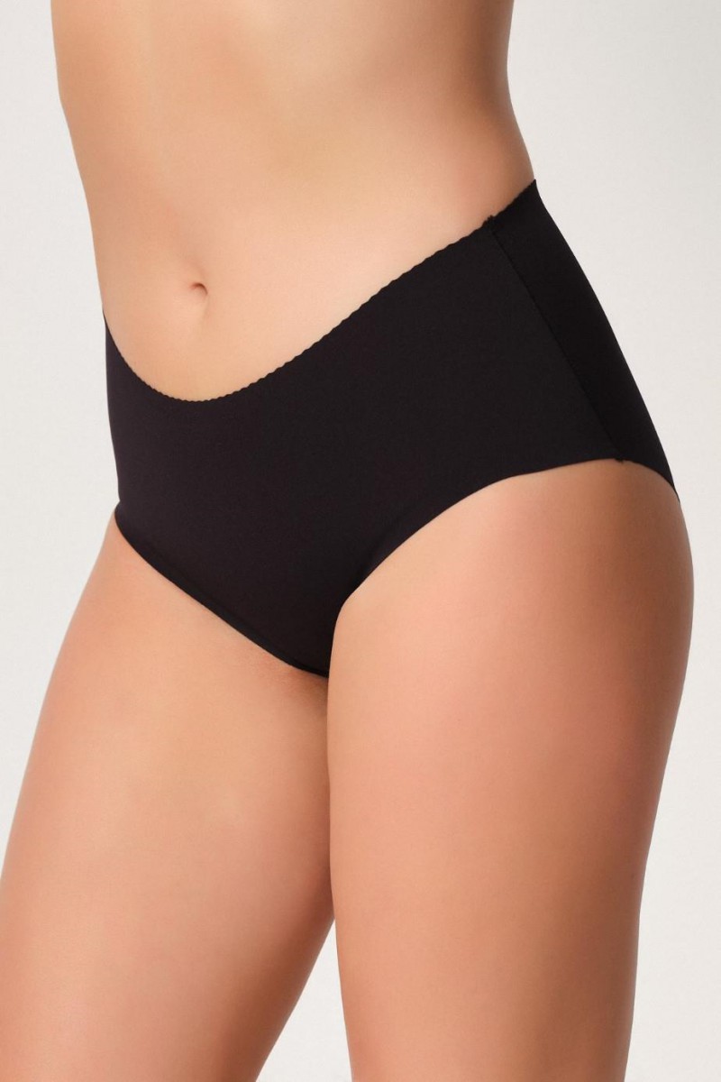 Arias Closet Siyah MI Emay 2702 Lazer Kesim Toparlayıcı Mama Slip Korse