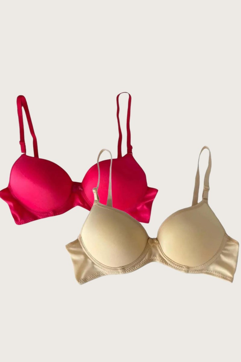 Arias Closet Ten-Kırmızı 2li Mikro Kumaş Push Up Dolgulu Balenli Günlük Destekli Sütyen Arias Closet Ten-Kırmızı 2li Mikro Kumaş Push Up Dolgulu Balenli Günlük Destekli Sütyen
