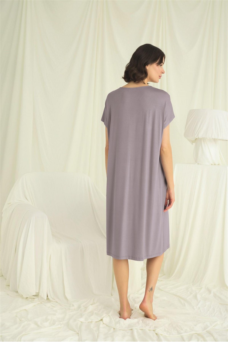Arias Closet Yakası Dantelli Kısa Kollu Gecelik Arias Closet Yakası Dantelli Kısa Kollu Gecelik