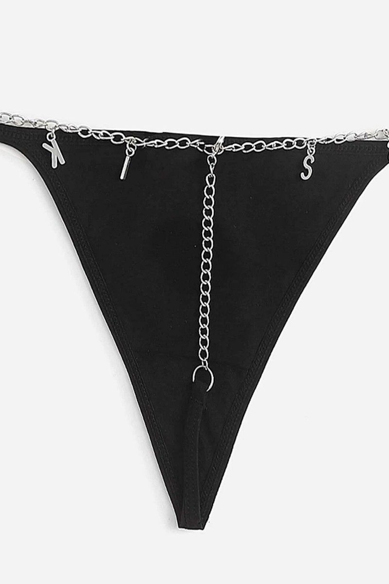 Arias Closet Yazılı Zincirli Fantezi Tanga