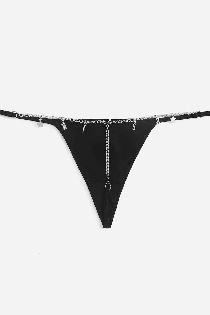 Arias Closet Yazılı Zincirli Fantezi Tanga