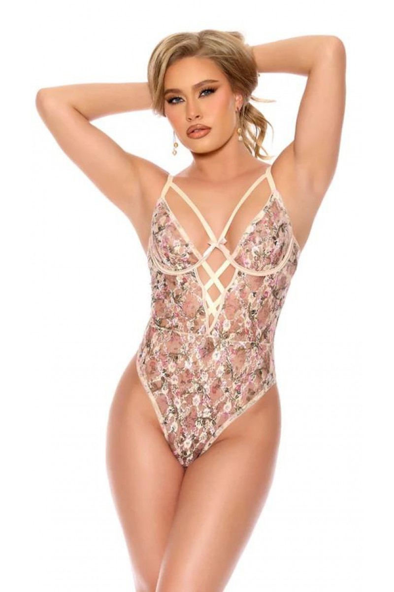 Arias Closet Çiçek Desenli Fantezi Body Arias Closet Çiçek Desenli Fantezi Body
