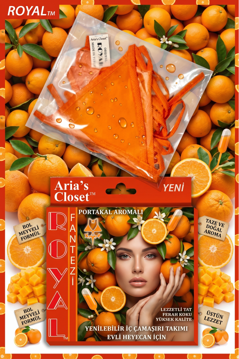 Arias Closet Fantezi Tüketilebilen Yenilebilir Portakal Aromalı İç Çamaşırı Takımı Arias Closet Fantezi Tüketilebilen Yenilebilir Portakal Aromalı İç Çamaşırı Takımı