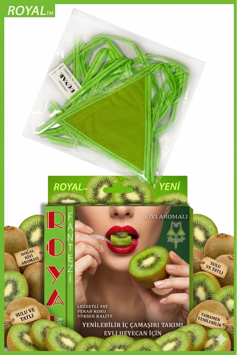 Arias Closet Fantezi Tüketilebilen Yenilebilir Kivi Aromalı İç Çamaşırı Takımı Arias Closet Fantezi Tüketilebilen Yenilebilir Kivi Aromalı İç Çamaşırı Takımı
