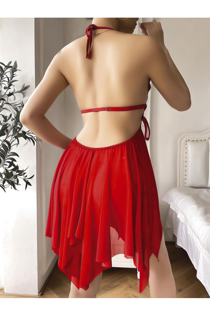 Arias Closet Kırmızı Kelebek İşlemeli Tül Fantezi Gecelik Arias Closet Kırmızı Kelebek İşlemeli Tül Fantezi Gecelik