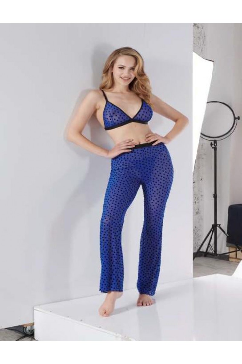 Arias Closet Mavi Transparan Fantezi Sütyen Pijama Takımı Arias Closet Mavi Transparan Fantezi Sütyen Pijama Takımı