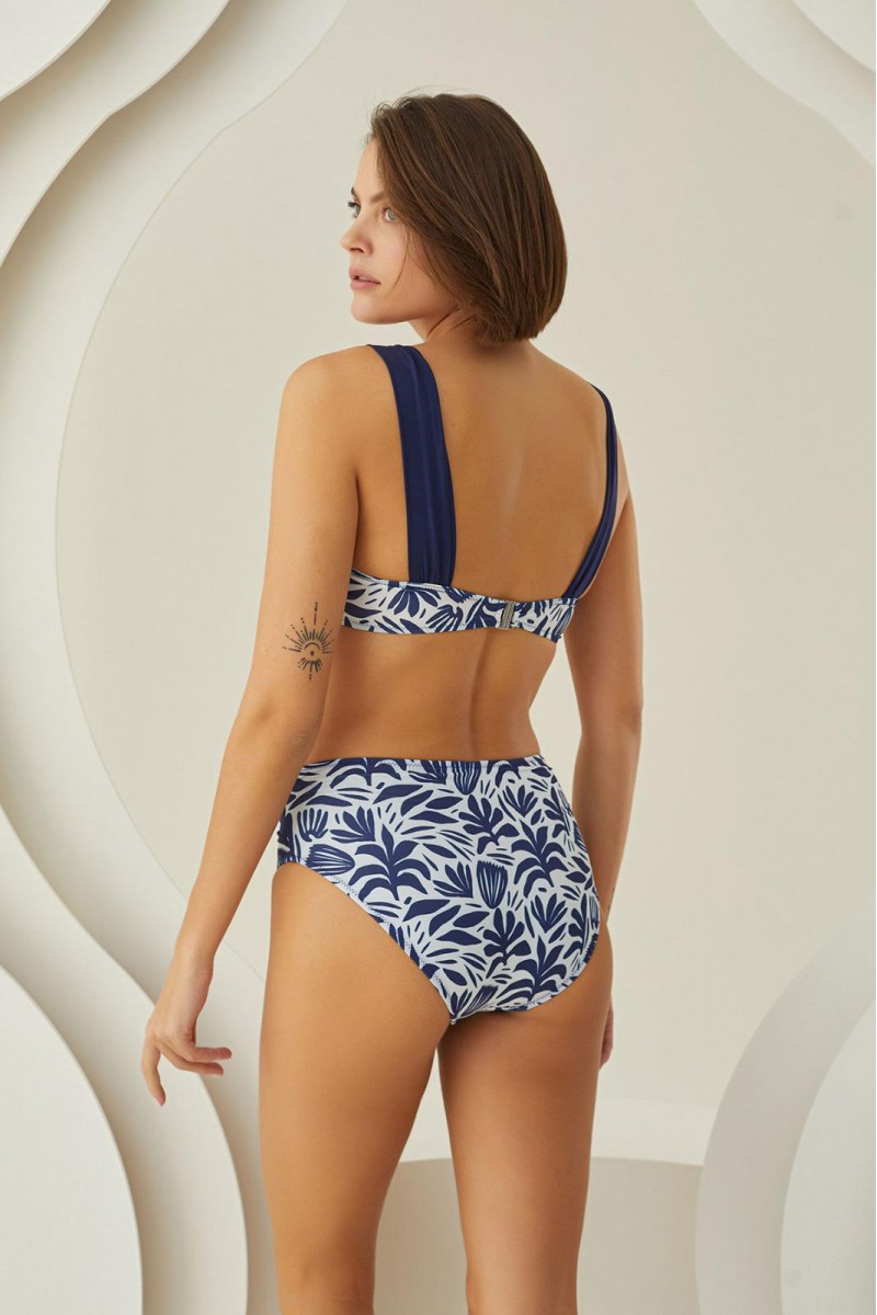 Arias Closet Özel Tasarım Yaprak Desenli Kaplı Bikini Takımı