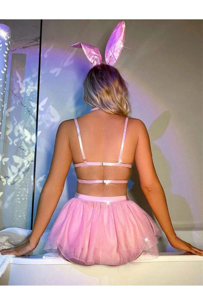 Arias Closet Pembe Tütü Etekli Fantezi Tavşan Kostümü