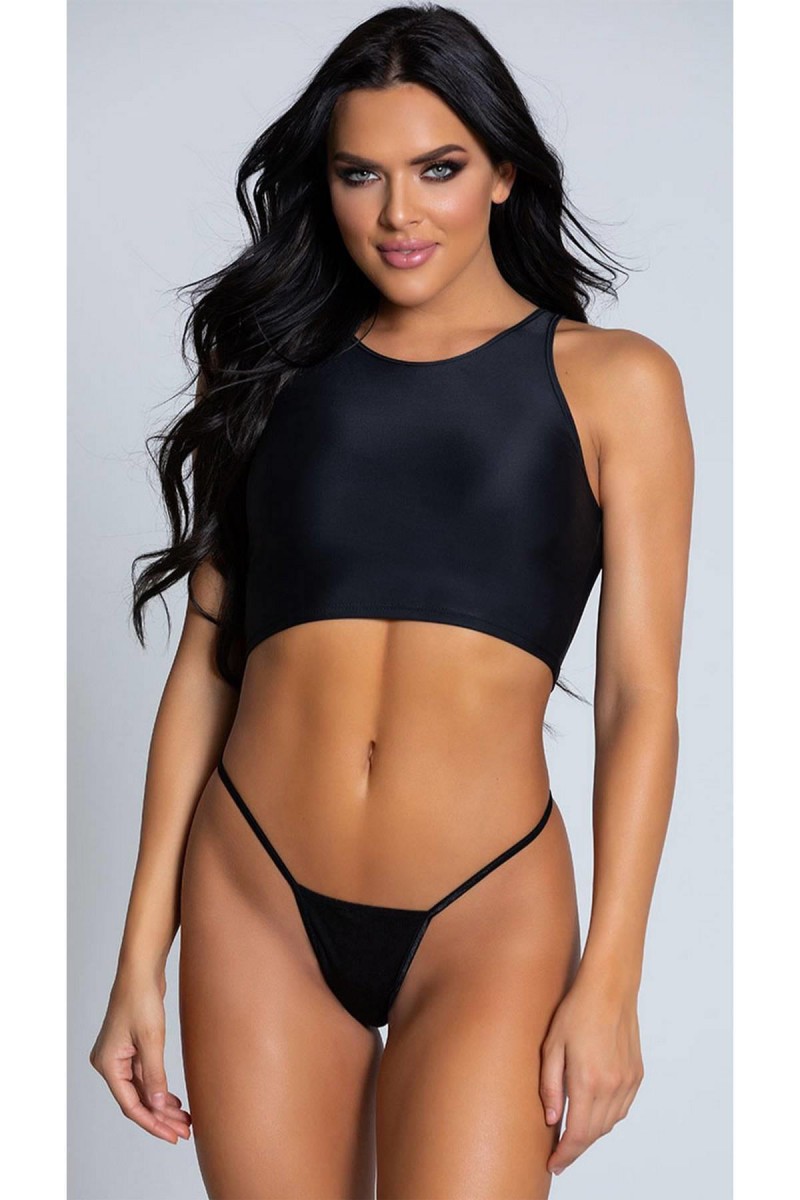Arias Closet Tül Siyah Tanga String